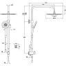 Душевая колонна VITRA LITE LC с верхним душем A45700EXP