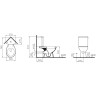 Комплект углового унитаза VITRA ARKITEKT, стандартное сиденье, механизм 3/6 л 9754B003-7200