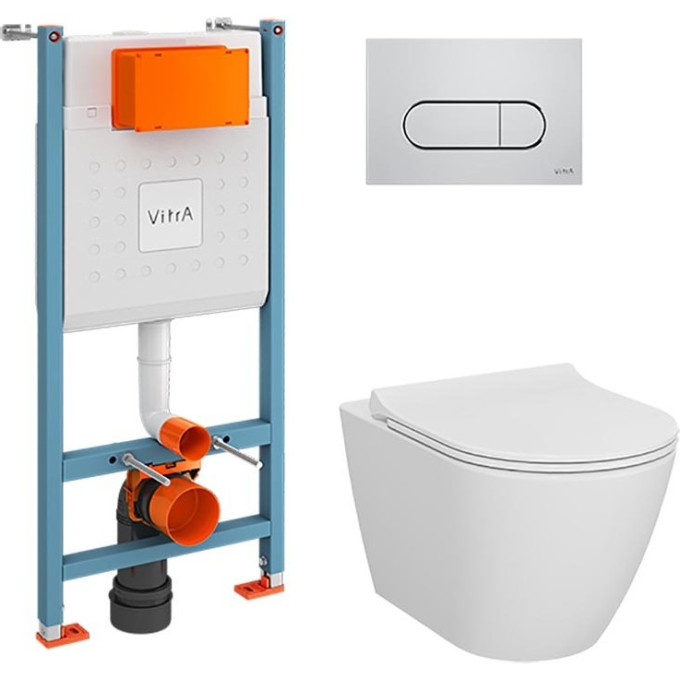Комплект VITRA L-BOX SANIBELLE кнопка хром 9878B003-7200