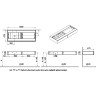 Модуль под раковину VITRA ORIGIN 120 см с выдвижным ящиком, левосторонний, черный дуб 65679