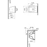 Подвесной безободковый унитаз VITRA INTEGRA SQUARE 7082B003-0075