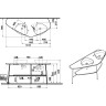 Столешница VITRA PLURAL 160 см под 2 раковины, цвет американский орех 64043