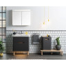 Тумба VITRA SENTO с раковиной, с 2 ящиками, 80 см, с LED подсветкой, цвет матовый антрацит ( ножки 61069 заказываются отдельно ) 60836