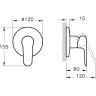 Встроенный смеситель VITRA ROOT ROUND для душа хром A42728EXP